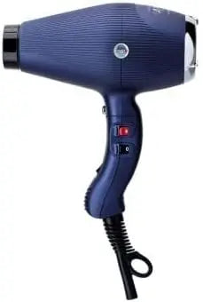 GAMMAPIU' W 1850-2200 Sèche-cheveux professionnel Air Dual Ionic – 2250 W / 2000 W, argenté/bleu