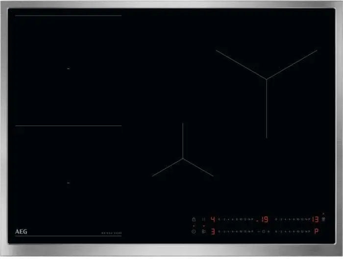 AEG Plaque à induction autonome 70 cm - Fabriquée en Allemagne - 4 zones flexibles avec pont combinaison – noir
