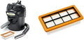 Kärcher 1.629–711.0 Aspirateur de matière sèche et de cendres AD 2 & Filtre plissé plat accessoire – 600 W, 14 L, gris/orange