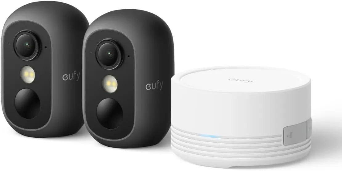 Eufy Security eufyCam C35 Caméras Surveillance WiFi extérieur sans Fil – 256 Go / 8 Go, gris/noir