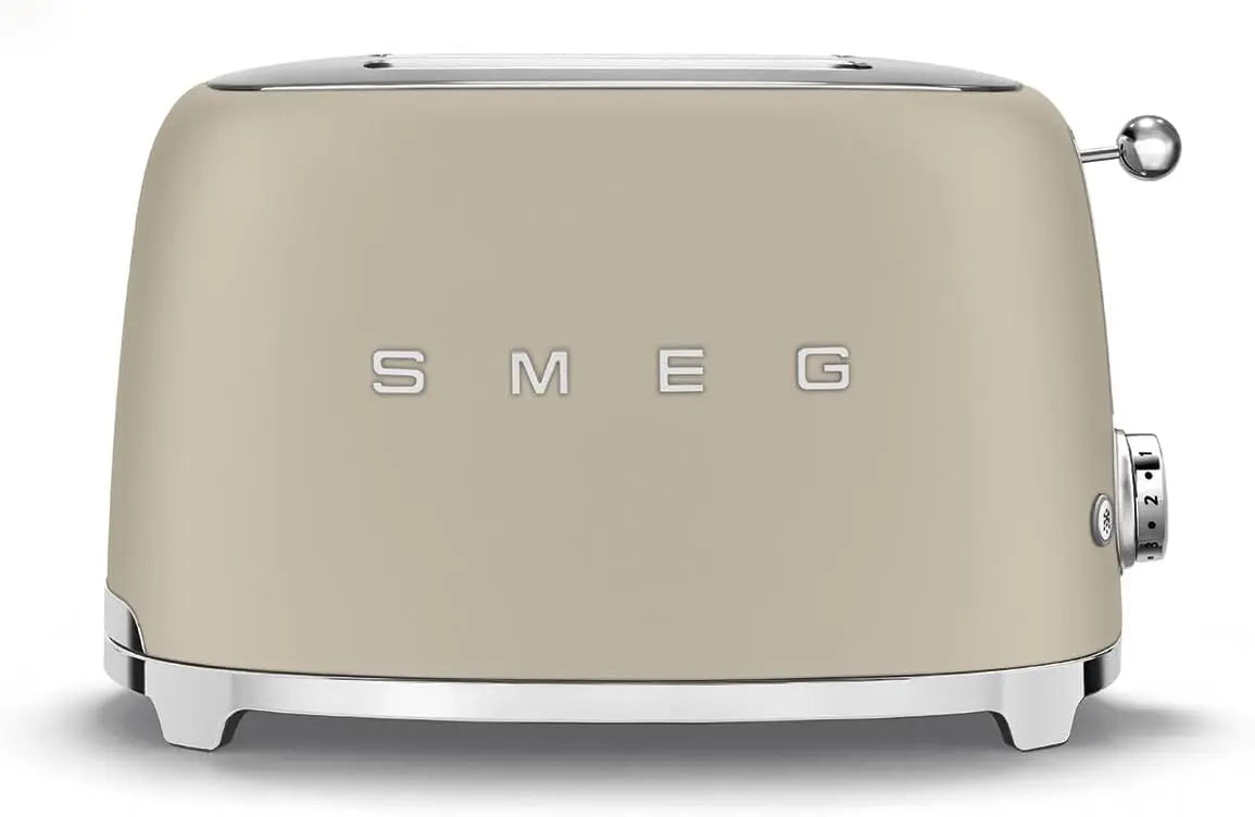 Smeg Grille-pain 2 Tranches TSF01MLMEU – 950 W, beige/gris