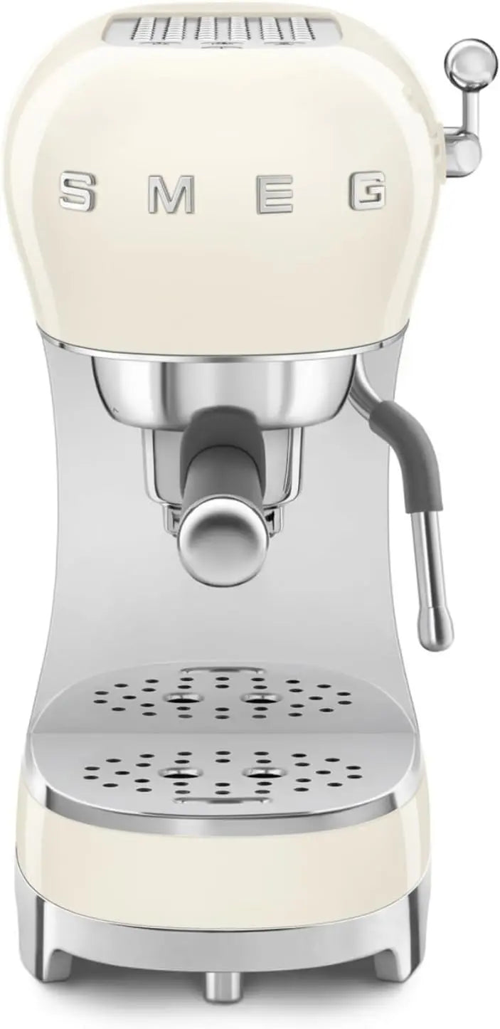 Smeg Machine à Café Expresso Manuelle ECF02CREU – 1350 W, 1 L, crème