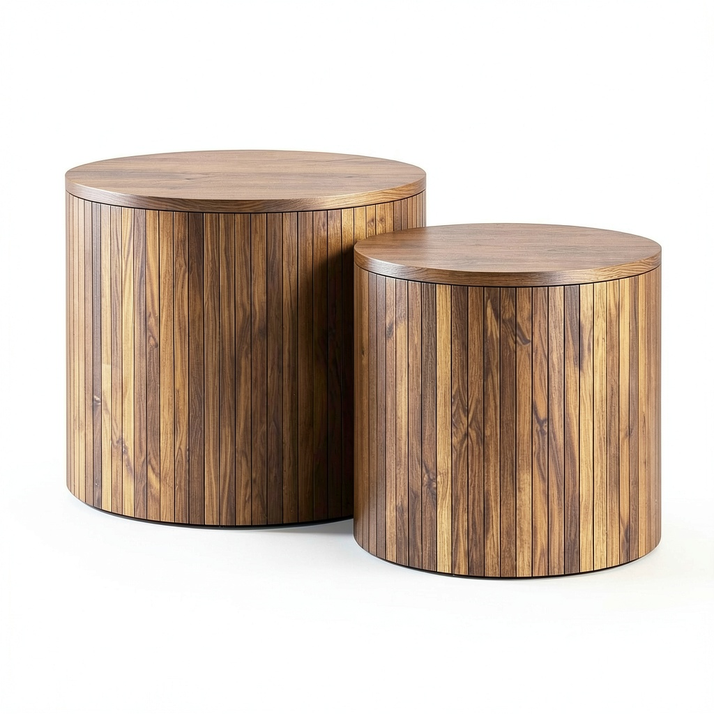 Table basse, en noyer, 48 x 48 cm, pour le salon