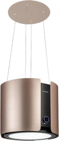 Klarstein Skyfall Hotte d'aspiration - hotte aspirante suspendue – 200 W, 413 m³/h, 45 x 42 cm, 60 Hz / 2,4 GHz, rose