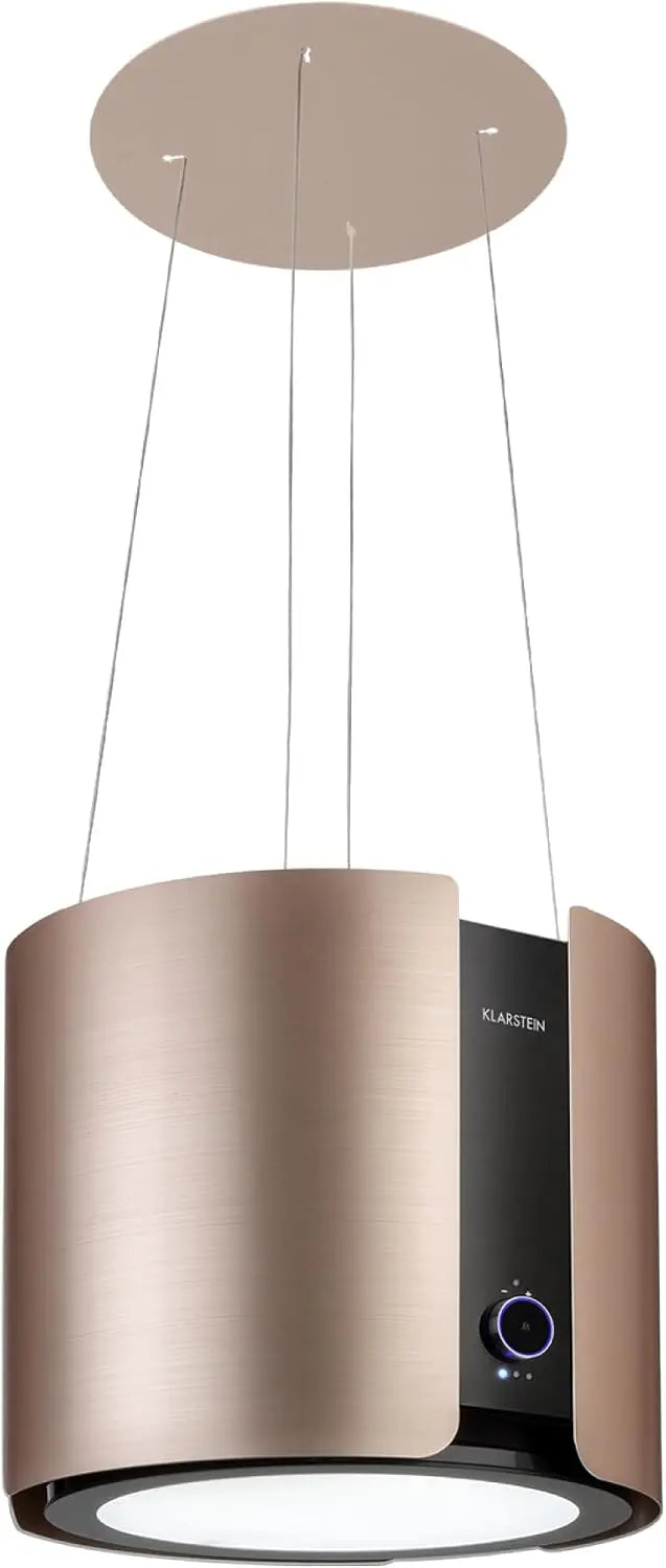 Klarstein Skyfall Hotte d'aspiration - hotte aspirante suspendue – 200 W, 413 m³/h, 45 x 42 cm, 60 Hz / 2,4 GHz, rose