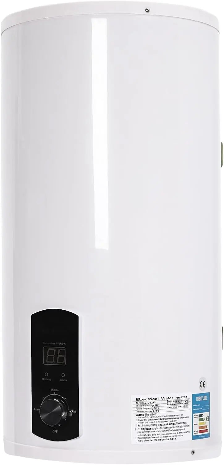 Chauffe-eau 80 l - Chauffe-eau avec douchette - Pour salle de bain – 2000 W, noir/gris