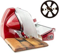 Berkel Trancheuse Home Line 200 Plus en rouge - Trancheuse de cuisine avec. détachant de couteau