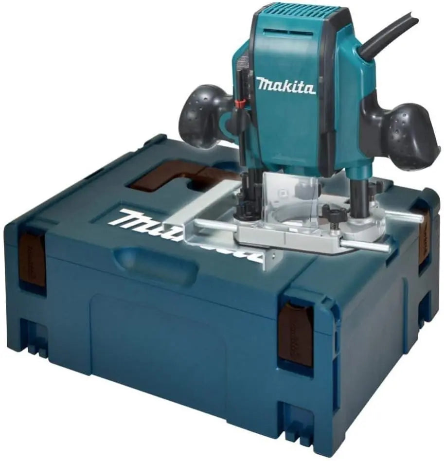 Défonceuse 900W Ø8 mm dans coffret Makpac - MAKITA RP0900XJ – bleu/gris