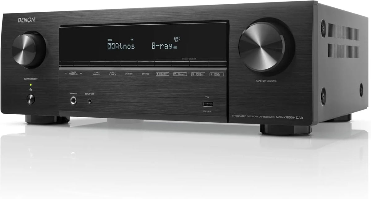 Denon AVR-X1800H Dab Amplificateur AV Home Cinéma 7.2 Canaux - Noir – 145 W