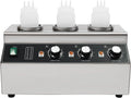 Chauffe-sauce électrique 300 W avec 3 bouteilles de sauce – 44 x 24,5 x 24 cm, 50 Hz, argenté