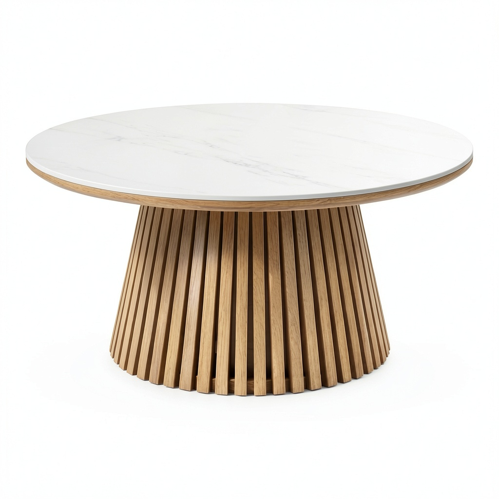 Table basse, coloris blanc, pour le salon
