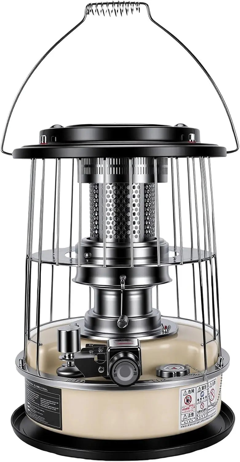 Qcwwy Chauffage au Kérosène portable avec Arrêt Automatique – gris/noir