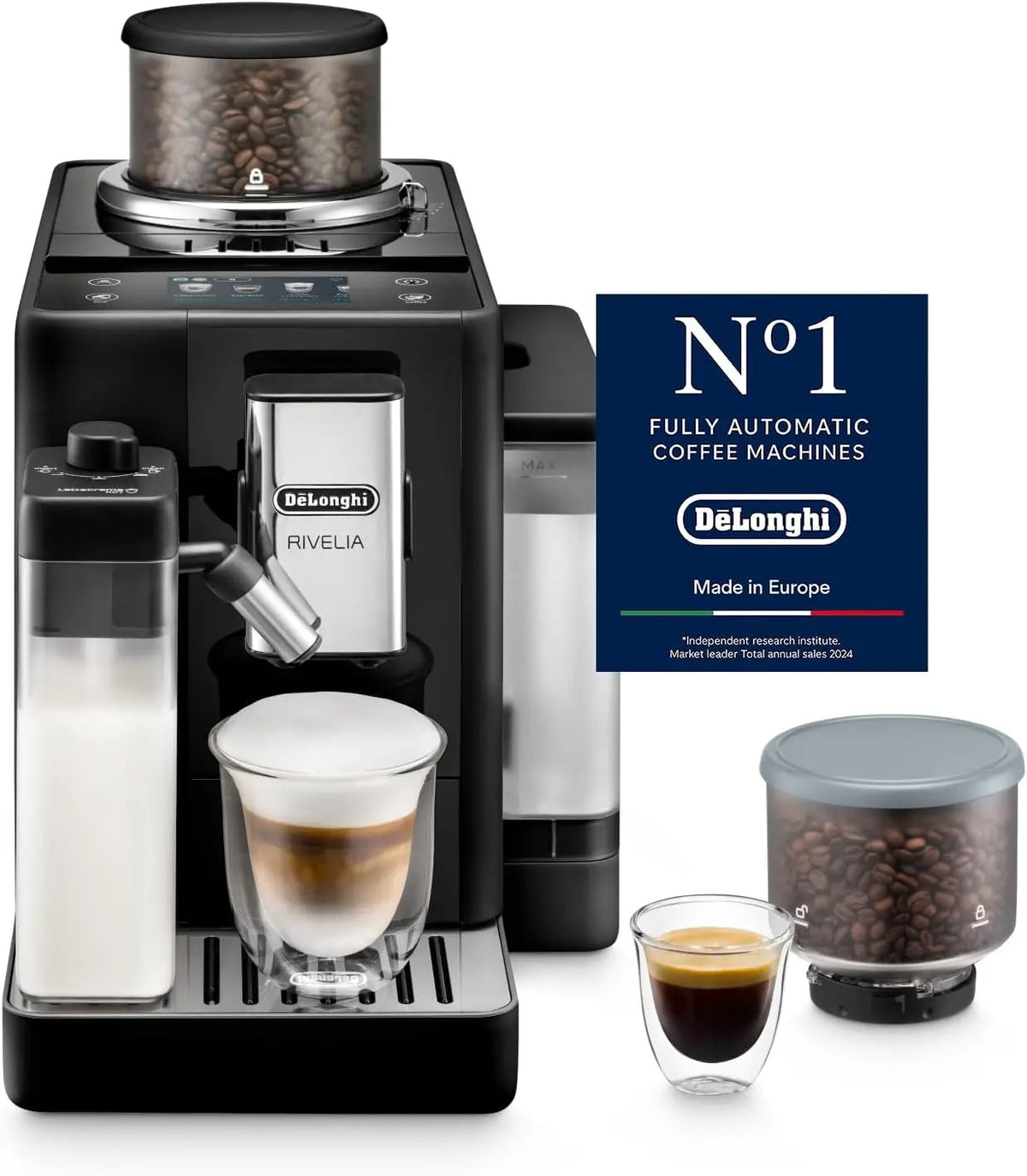 De'Longhi – Rivelia - Machine à Café Automatique 16 Boissons Gris