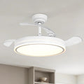 Parrot Uncle Ventilateur de plafond avec Lumiere Silencieux et pales Rétractables – 36 W, blanc