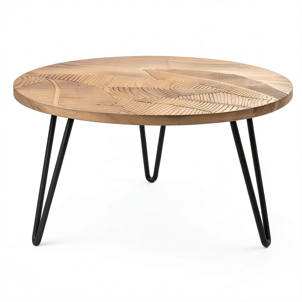 Table basse, en métal, coloris noir, pour le salon