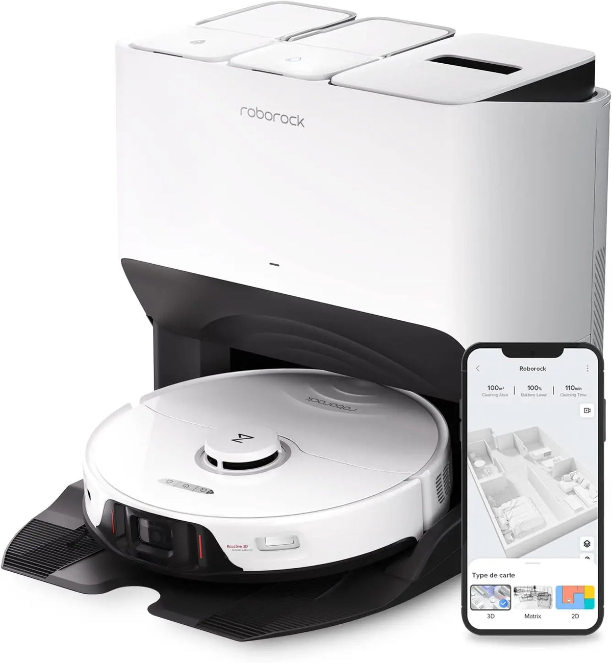 Roborock S8 Pro Ultra Robot Aspirateur Laveur avec Station – gris/noir
