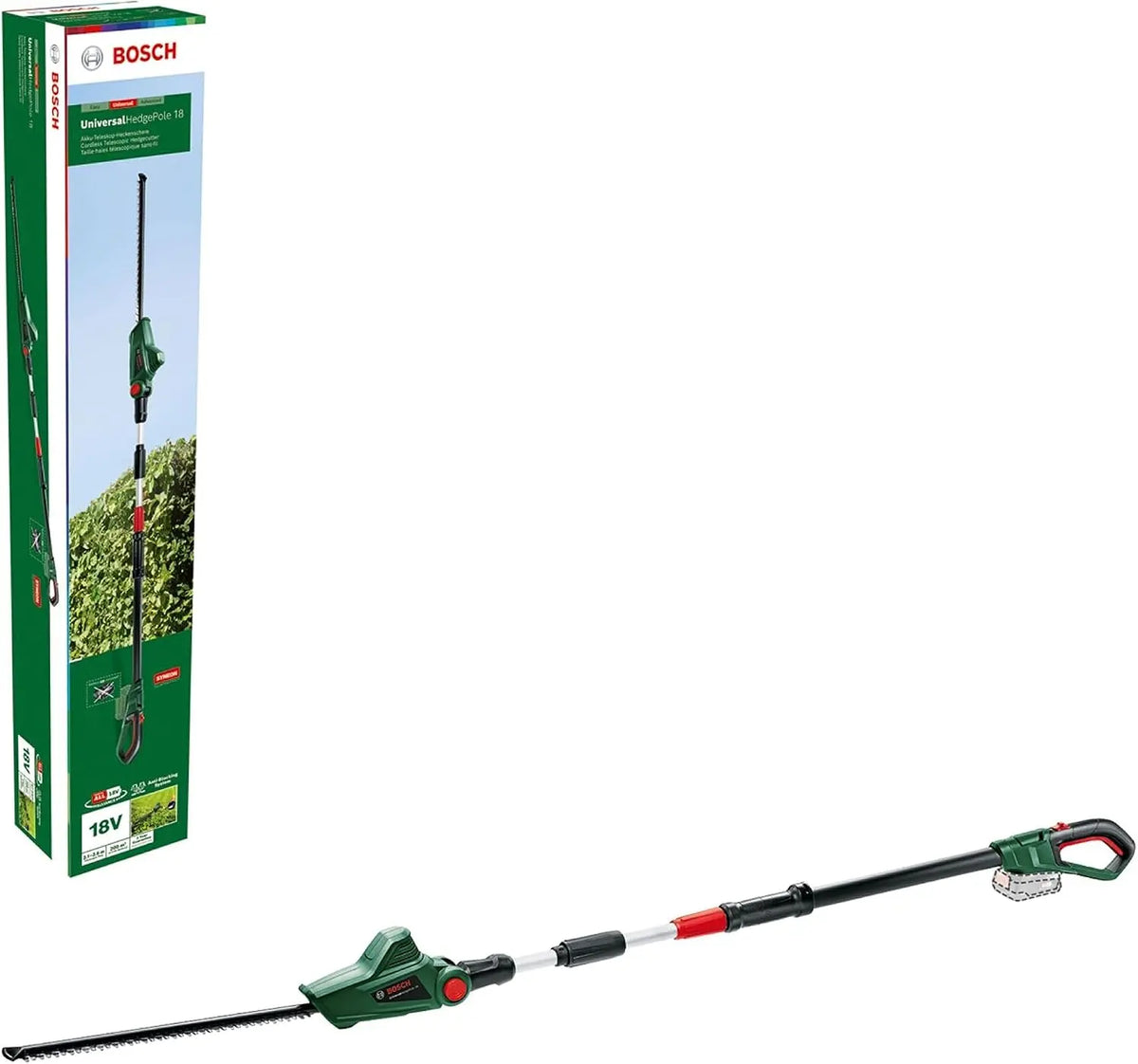 Bosch taille-haies télescopique sans fil UniversalHedgePole 18 – vert/gris/bleu