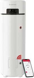 Ariston Nuos Fit WiFi 250L - Chauffe-Eau Thermodynamique au Sol – 1,8 kW / 320 W, gris