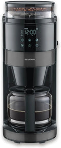 SEVERIN Machine à café filtre avec broyeur intégré - S-Taste AromaOne- 1,25L jusqu'à 10 tasses – 900 W, argenté