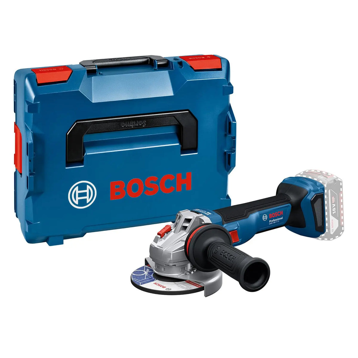 Bosch Professional 18V système meuleuse angulaire sans-fil GWS 18V-11 S diamètre de disque 125 mm – 1100 W, sans batterie, bleu