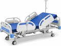 VEVOR Lit Médicalisé Entièrement Électrique 5 Fonctions Lit Hôpital Charge 250 kg pour Soins Domicile – gris/bleu
