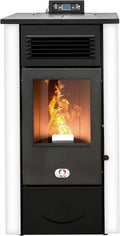 STUFE A PELLET ITALIA Canada 12 KW Canalisable 5 Étoiles – noir/gris