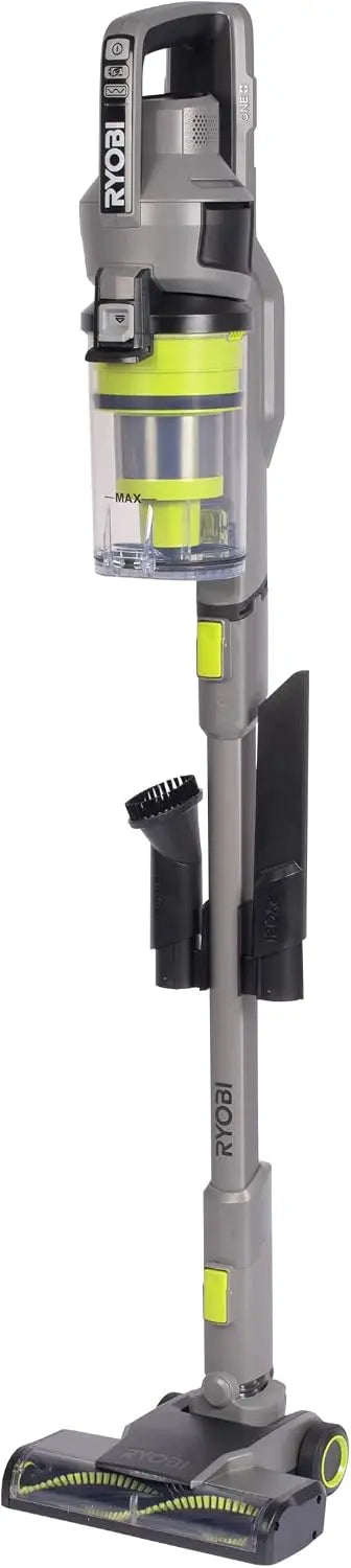 RYOBI - Aspirateur Balai 18V - 30 AW - 820 L/Min - 600 ML - Se maintient Droit - Livré avec 1 Brosse – sans batterie, gris
