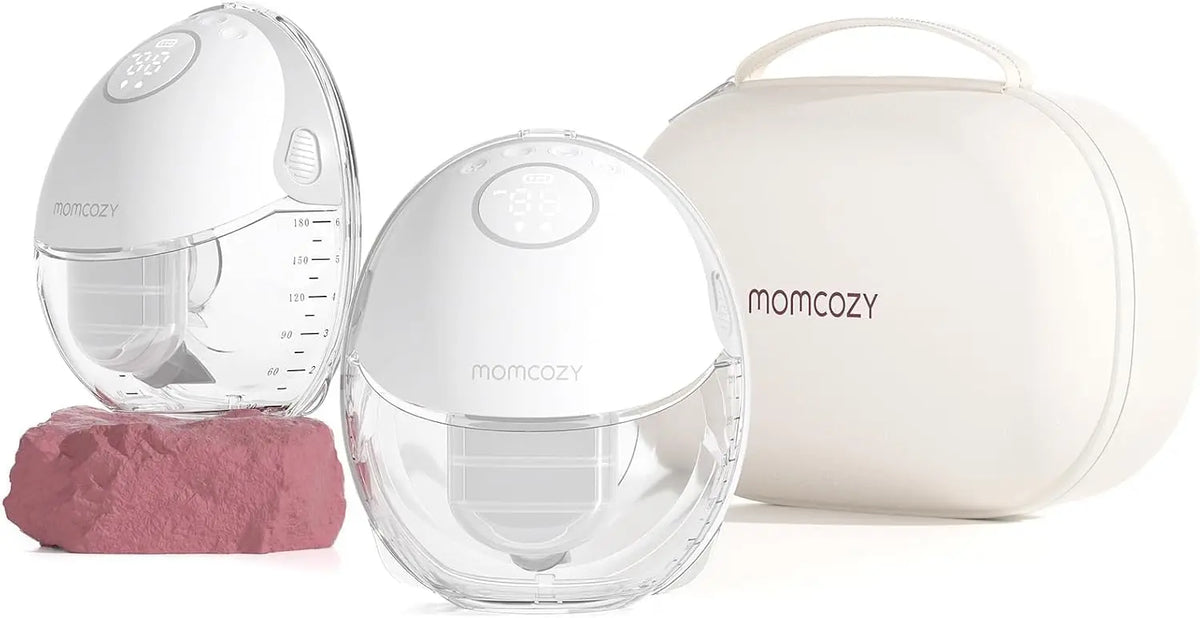 Momcozy Tire-Lait Électrique Mains Libres portable – gris/orange