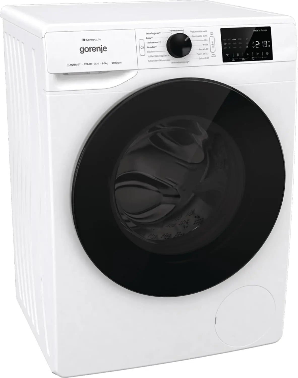 Gorenje WPNEI94DA1TS Machine à laver avec fonction vapeur/ConnectLife / 9 kg / 1400 tr/min / 15 – noir