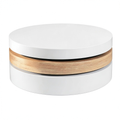 Table basse, modulable, pivotant, avec rangement, en chêne et panneaux de bois, coloris blanc, pour le salon