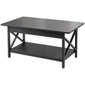 Table basse, en acier, coloris noir, 110 x 60 x 48 cm, pour le salon