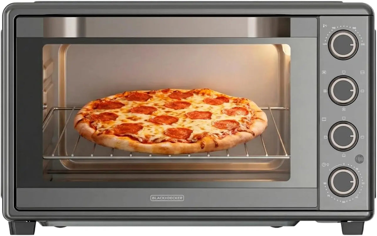Black+Decker Four Électrique BXOV4500E – 2000 W, 45 L, gris