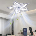Plafonnier Ventilateur Silencieux 69cm Reversible Ventilateur De Plafond avec Télécommande/APP – 100 W, blanc