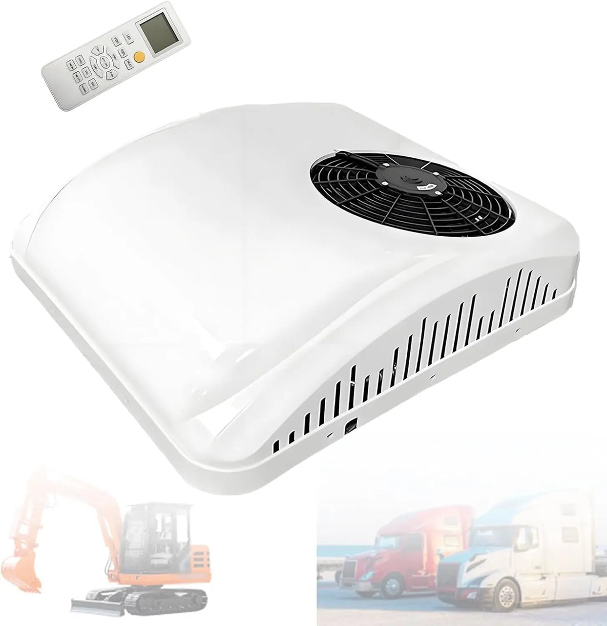 Climatiseur De Toit 12v/24v pour Camping-Car – 2300 W / 1000 W, gris/blanc