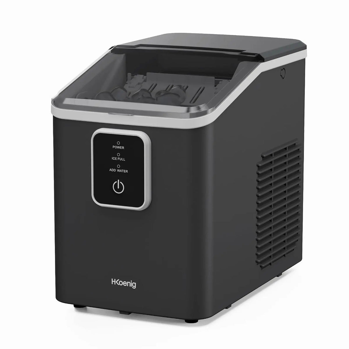 H.Koenig Machine à Glaçons KUB12-12kg en 24h – gris/noir