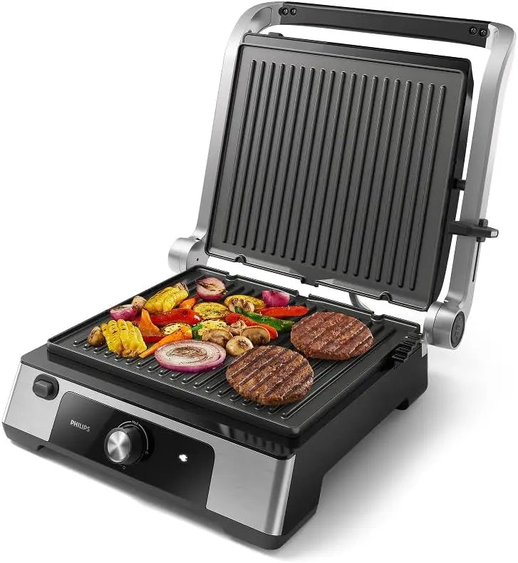 Philips Grill Électrique 5000 – 2200 W, gris/noir