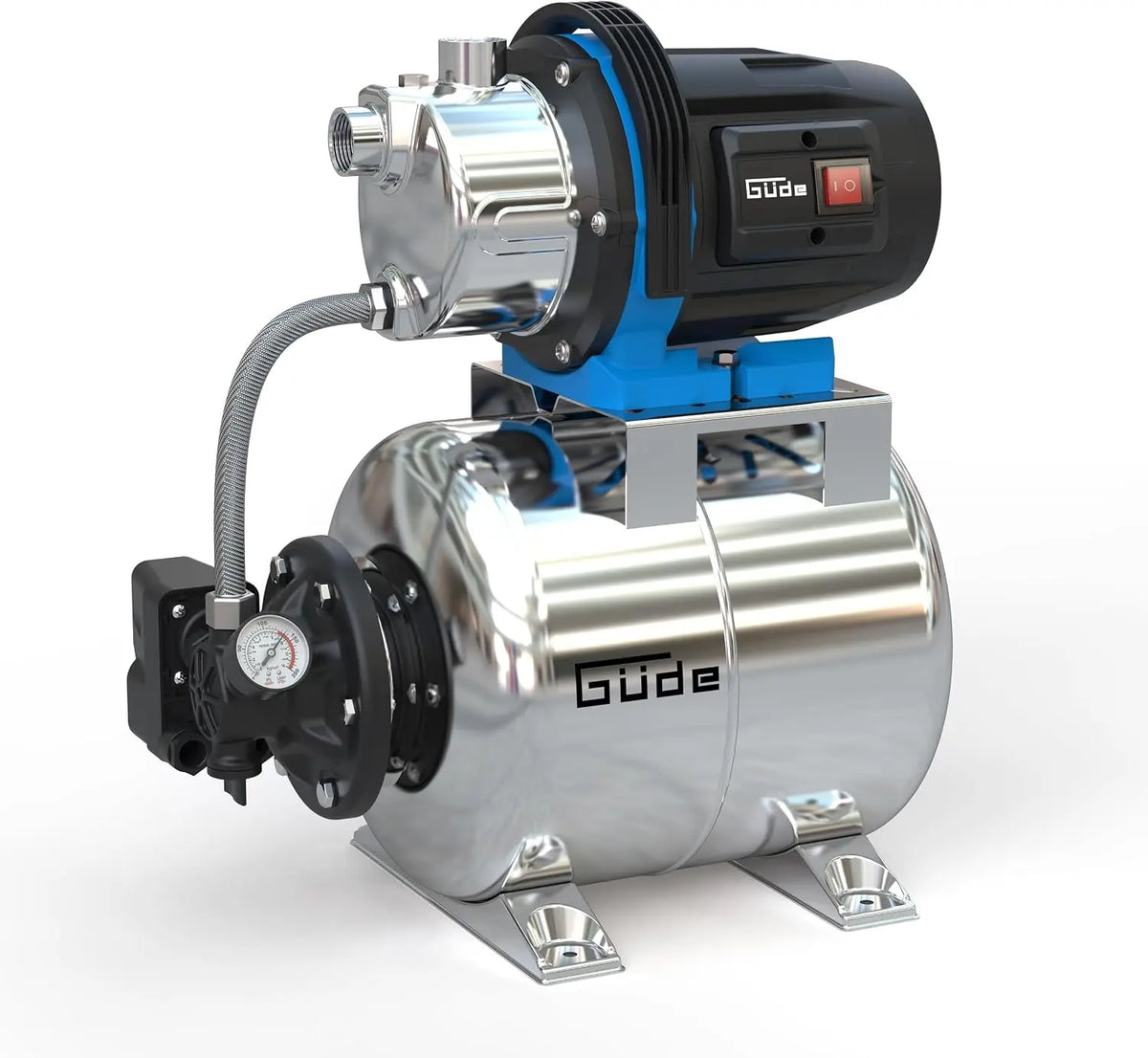 Güde Station d'eau domestique HWW 1000 ES 1000 W – 3800 l/h, 50 Hz, gris/noir