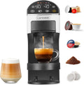 Magician2 Cafetière Capsule et Dosette 5 en 1 pour Nespresso – gris/noir