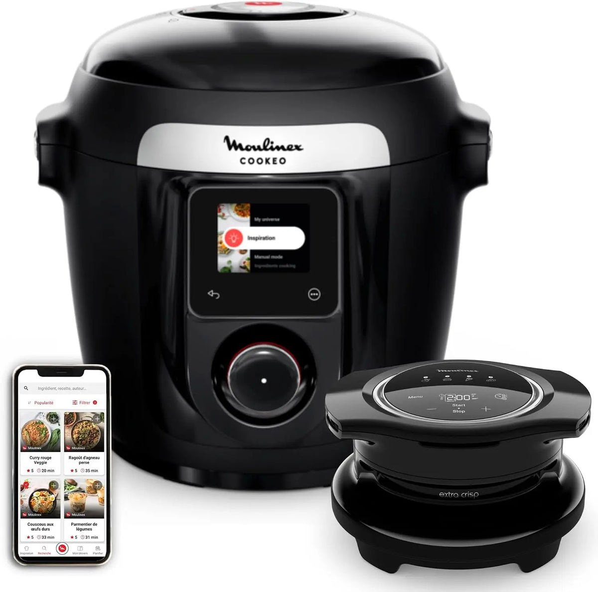 Moulinex - Cookeo Wi-Fi 10-en-1 Multicuiseur + extra crisp - 6 L - Noir – équipement réseau