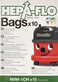 Numatic NVM-1CH Numatic Henry Cleaner Bags - 1 Box Pack of 10 – gris/rouge