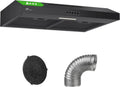 Upstreman Hotte Aspirante 60 cm – HU60, 1,5 W, 220 m³/h, 6 kWh, noir