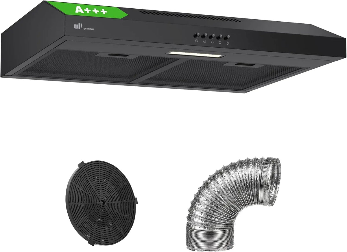Upstreman Hotte Aspirante 60 cm – HU60, 1,5 W, 220 m³/h, 6 kWh, noir
