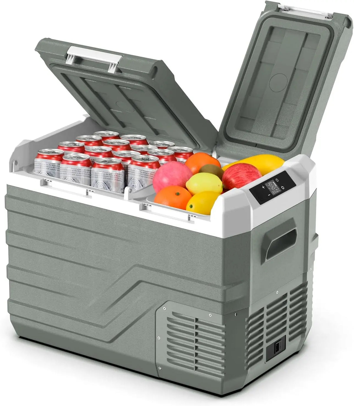 Alpicool 31L Réfrigérateur Voiture – 37 bouteilles / 12 bouteilles, gris