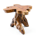 Table, en bois massif, coloris marron, 40 x 50 x 50 cm, pour les espaces de vie