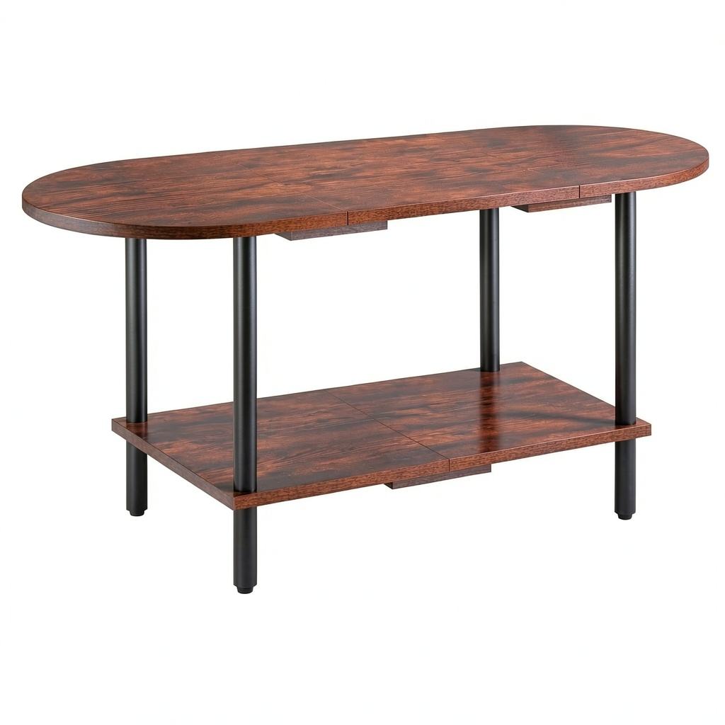 Bureau, avec rangement, avec étagères, coloris noir et marron, pour l’espace de travail