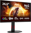 AOC pour le jeu Moniteur Q27G4ZDR 27 Pouce 240Hz QD-OLED Dalle – HDR10, noir