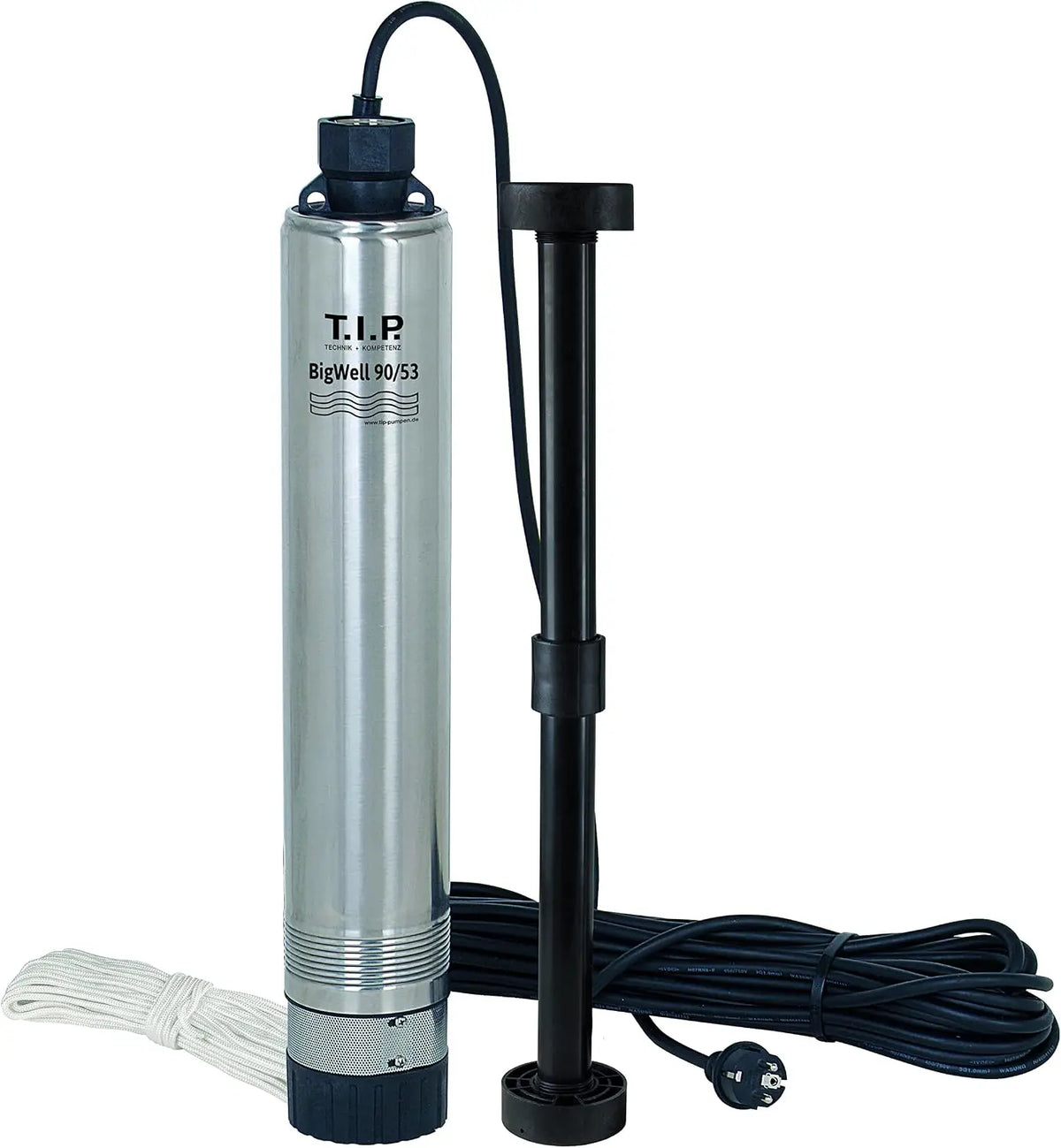 T.I.P. Pompe Pour Puits Profond Inox Économique et Puissante 5400 L/h hauteur refoulement 53 m diamètre – argenté