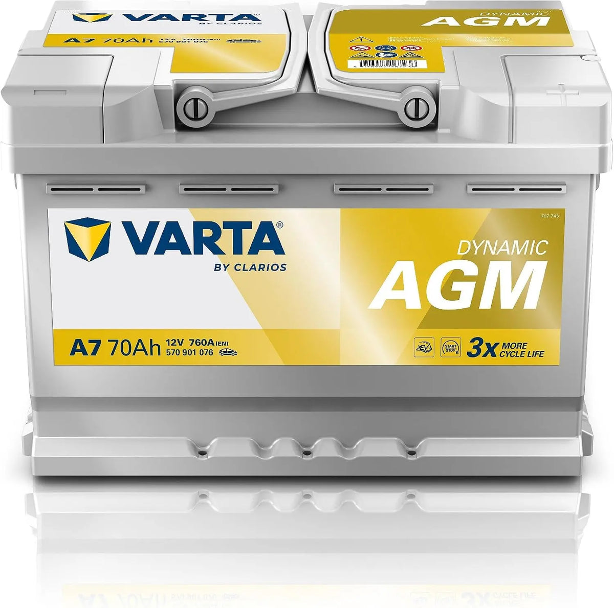 VARTA Batterie 70 Ah 760 – gris