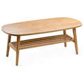 Table basse, 120 x 60 x 42 cm, coloris naturel, pour le salon