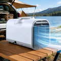 Climatiseur portable – 600 W, 3 kWh, bleu/gris/orange
